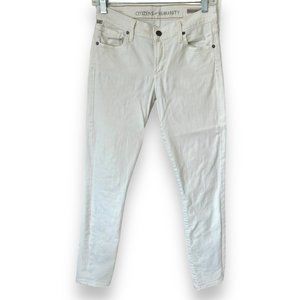 Citizens of Humanity White Thompson Cropped Skinny Jeans preppy clean girl ankle